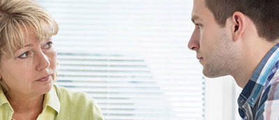 A counselor and client